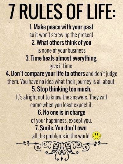 7 Rules of Life: · MoveMe Quotes