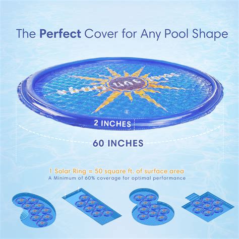 Solar Sun Rings UV Resistant Pool Spa Heater, Blue - Water Heating Warm Blanket - Walmart.com