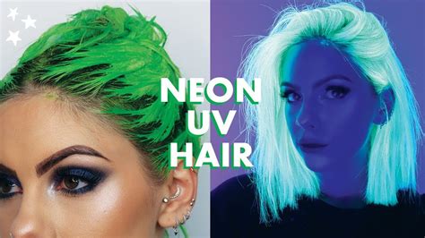 NEON UV GREEN HAIR DYE TUTORIAL - YouTube