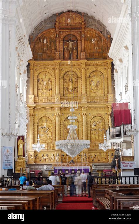 inside Se catedral church, Old Goa, India Stock Photo - Alamy