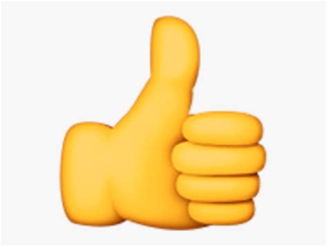 Transparent Finger Emoji Png - Png Thumbs Up Emoji , Free Transparent Clipart - ClipartKey