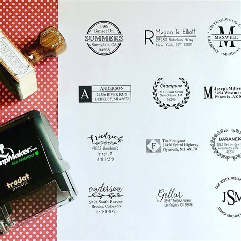 Custom Monogram Address Stamp