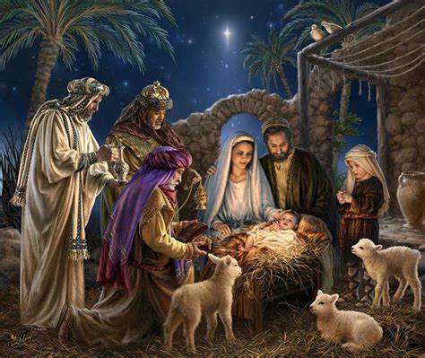 In the Stable, nativity, birth, jesus, joseph, christmas, religion, mary, HD wallpaper | Peakpx