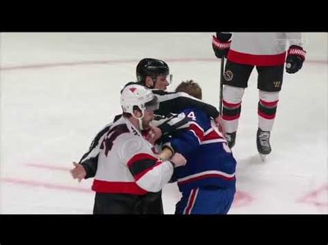 Erik Gudbranson VS Corey Perry Fight Ottawa Senators at Montreal ...