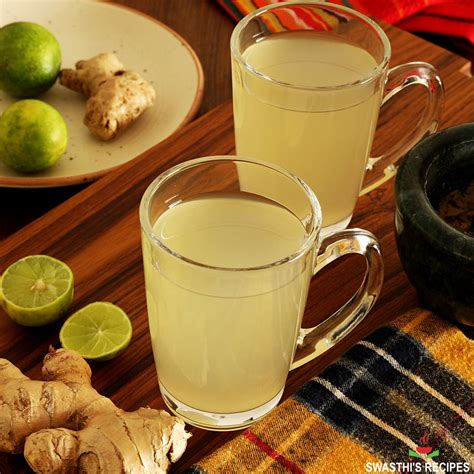 Ginger Tea Recipe (Fresh Ginger Root Tea) - Swasthi's Recipes