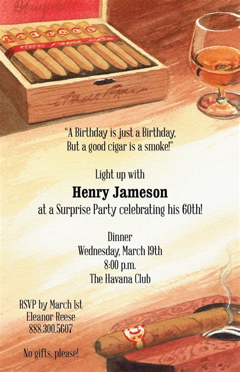 Popular Cuban Cigar Mania Invitations