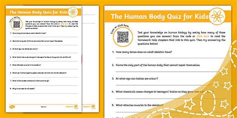 Human Body Quiz - PDF Questions and Answers Human Body Quiz