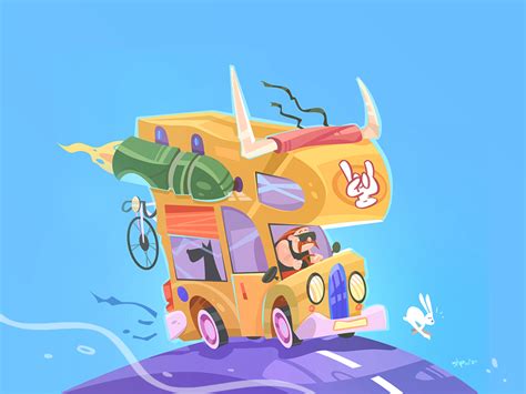 On The Road Again! by spovv on Dribbble