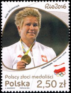 Stamp: Polish gold medalists (PolandMi:PL 4887,Yt:PL 4511,Pol:PL 4737