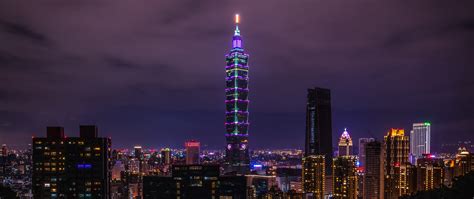 Taipei 101 Wallpaper 4K, City Skyline, Skyscraper