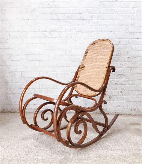 Vintage Thonet Style Bentwood Cane Rocking Chair/Rocker | Rocking chair ...