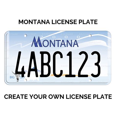 Custom Montana License Plate / Replica Montana License Plate / Montana ...