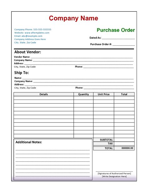 Purchase Request Form Template Excel