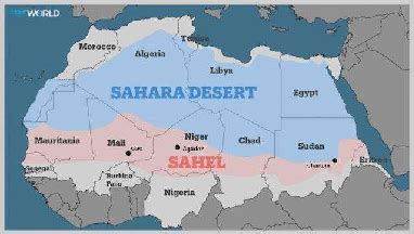 Map of Sahara Desert and the Sahel region | Download Scientific Diagram