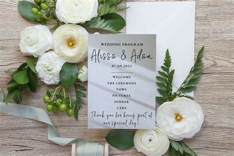 Wedding Program Template Canva Wedding Program Template - Etsy