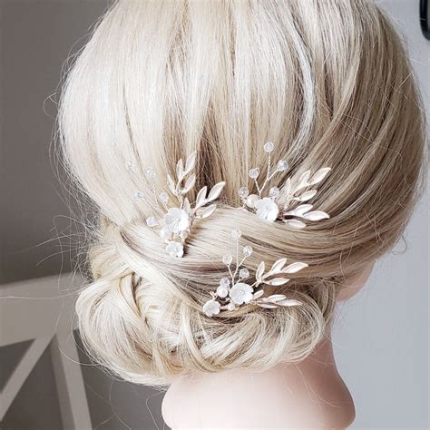 Wedding Hair Clip Bridal Hair Pins Wedding Hair Vine Hair - Etsy