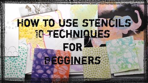 Begginers--How to use a stencil- 10 Techniques - YouTube