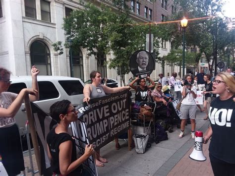 Protest in Philadelphia as Attorney General Sessions Spoke to Police