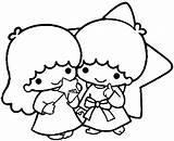 Happy Little Twin Stars Coloring Page Printable For Kids  sketch template