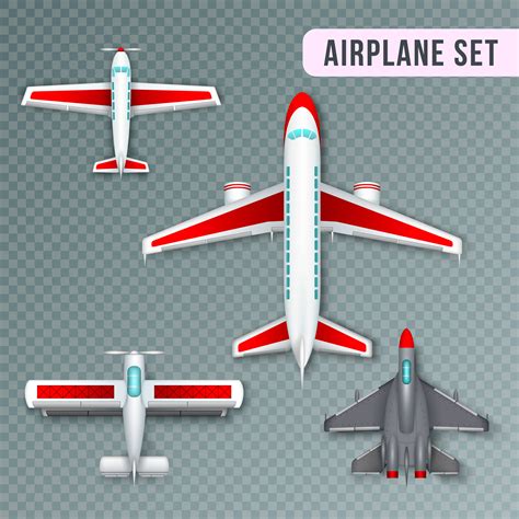 Airplane Top View Set Vector Illustration 2415119 Vector Art at Vecteezy