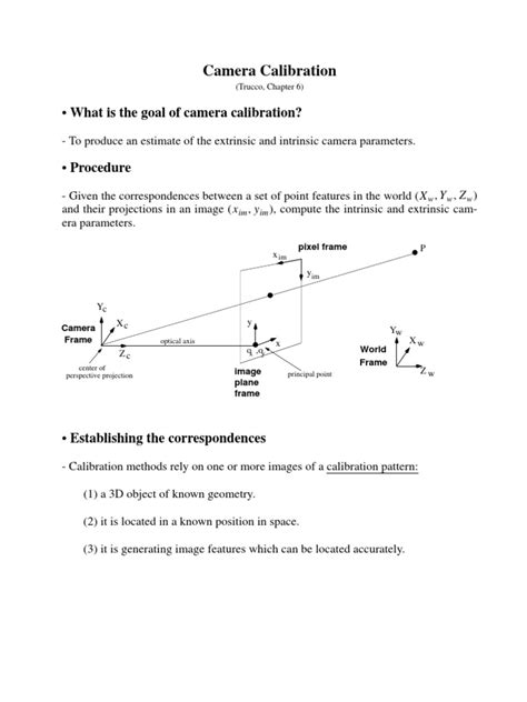 Camera Calibration | PDF | Geometry | Teaching Mathematics