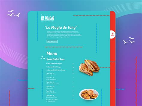 La Rumba - Menu by Ryan Evan Davis on Dribbble