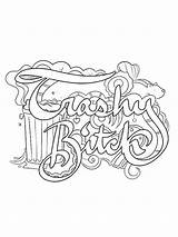 Swear Word coloring Pages For Adults sketch template