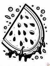 Watermelon Coloring Arbuz Anguria Disegni Frutas Sandia Colorare Melon  sketch template