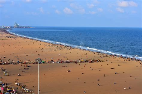 Chennai City Skyline from the Marina Lighthouse Editorial Stock Image - Image of ocean, east ...