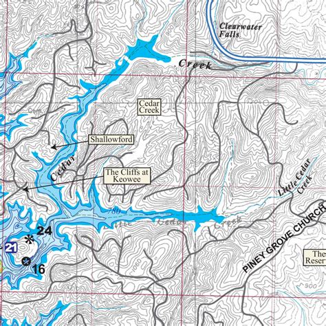 Lake Keowee Depth Map : Mile creek park offers kayak rentals and camping.