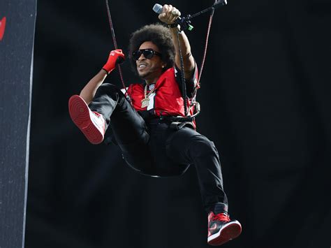 Ludacris Rappels Into Atlanta's Mercedes-Benz Stadium During Falcons Game