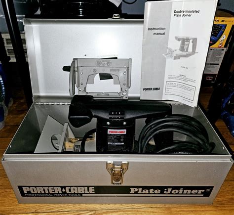 Porter Cable Model 555 Plate Joiner Biscuit With Metal Storage box & Manual | eBay