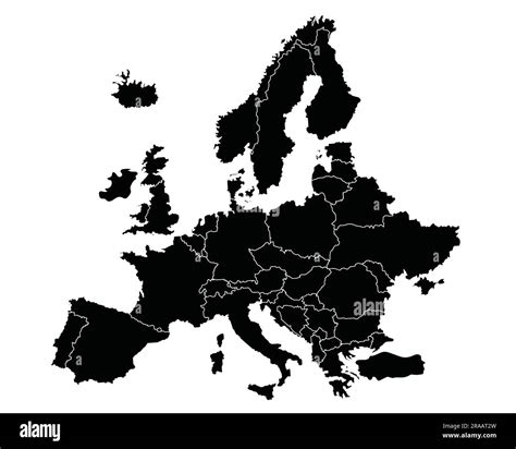 Layered Europe Map Silhouette Stock Vector Image & Art - Alamy