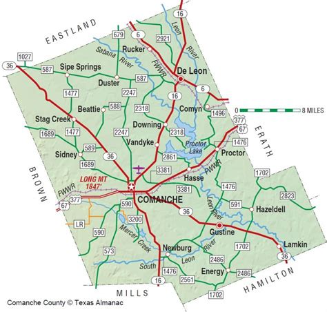 Comanche County Texas Map - Printable Maps