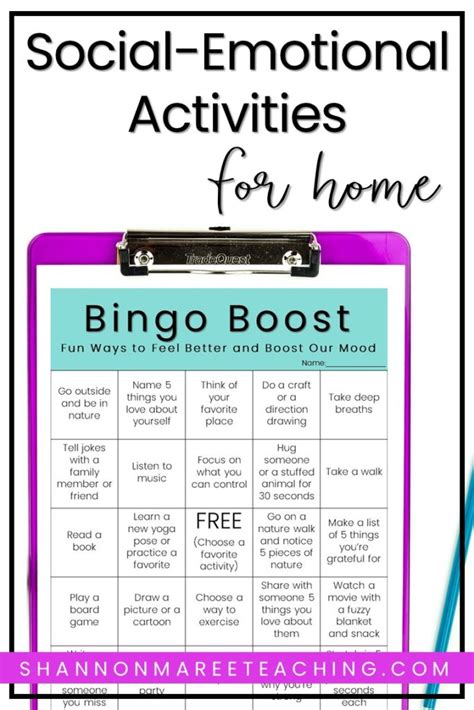 Social-Emotional Activities for Home - Shannon Maree Teaching