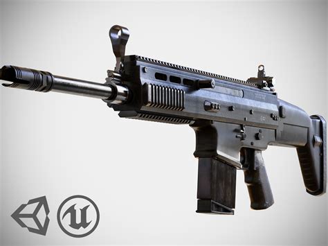 3D model FN SCAR - H - MK 17 - Highly Detailed - PBR - 3D Model VR / AR ...