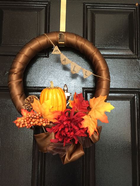 Easy diy fall autumn wreath | Autumn wreaths, Diy fall, Fall wreath