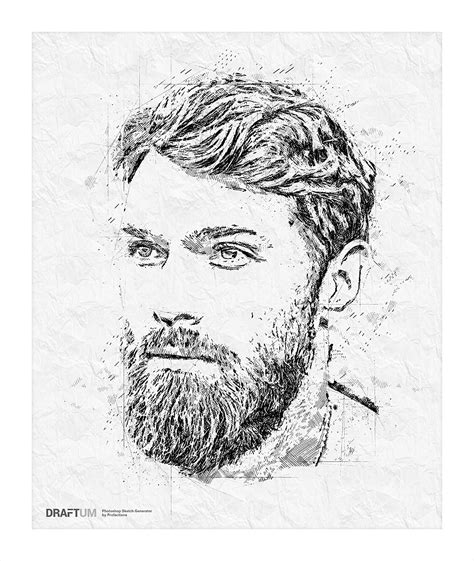 Sketch Generator - Draftum - Photoshop Plugin - Graphimarket