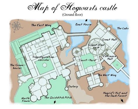 Hogwarts Papercraft Harry Potter Hogwarts Castle Map - Printable Papercrafts | Hogwarts castle ...