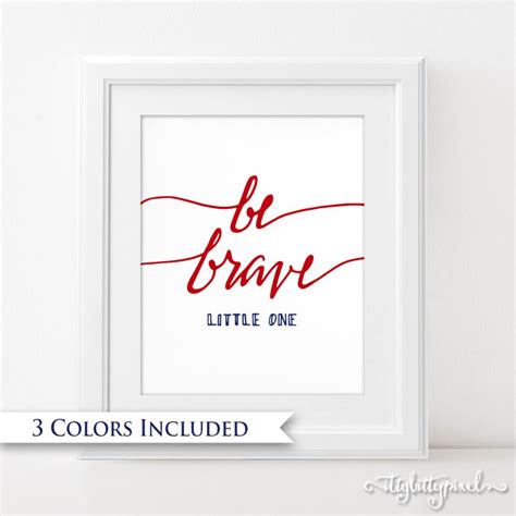 Be Brave Digital Wall Art Print PRINTABLE Boy Nursery Hand - Etsy