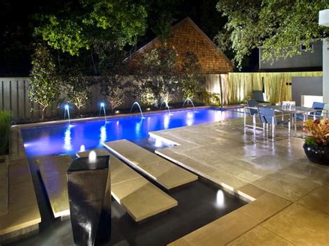 34+ Stunning Swimming Pool Lighting Designs | Home Designs | Design Trends - Premium PSD, Vector ...