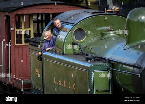 A steam locomotive during the North Yorkshire Moors Railway 50th Anniversary Steam Gala at ...