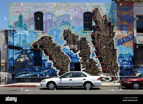 geography / travel, USA, California, Los Angeles, graffiti and mural ...