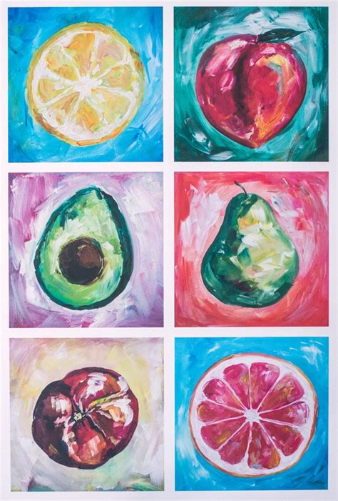 Fruit and Vegetable Art Prints 8x8 | Etsy