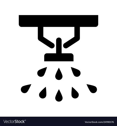 Sprinkler fire extinguisher solid icon Royalty Free Vector