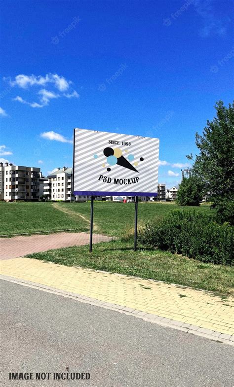 Premium PSD | Blank billboard mockup. Realistic Sign Mockup template ...