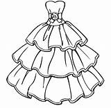 Princess Dress Coloring Pages  Coloring Home sketch template