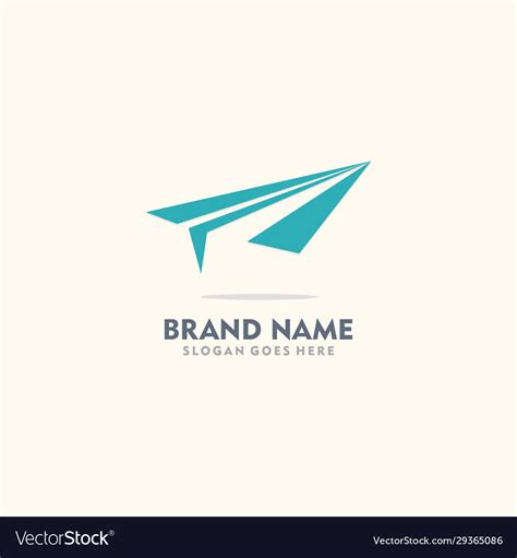 Paper plane logo Royalty Free Vector Image - VectorStock