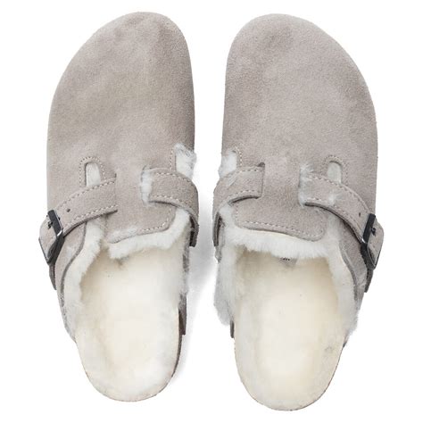 Birkenstock Narrow Boston Shearling - Stone Coin – Feature