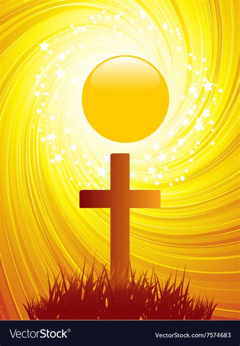 Abstract Easter Cross background Royalty Free Vector Image